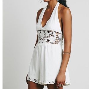 Cream halter romper